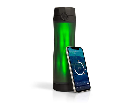 Hidrate Spark 3 Smart Water Bottle, Tracks Water Intake and Glows to Remind You to Stay Hydrated, BPA Free, 20 oz, Black