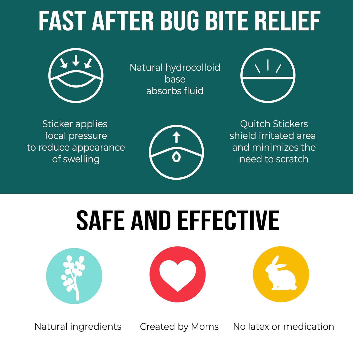 quitch Bug Bite Itch Relief Patch Kids, Bug Bite Patch, Summer Travel Essentials for Kids, Mosquito Bug Bite Thing Alternative Summer Camp Essentials Itch Relief, Baby hydrocortisone Alternative