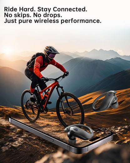 NDO Wireless Earbuds Bluetooth 5.3 Headphones Sport,IPX7 Waterproof Sports Earphones with Earhooks,48H Playtime,Lightweight 7.8g,Fast Charging Case,Noise Cancelling Mic for Running Gym Workout-Black