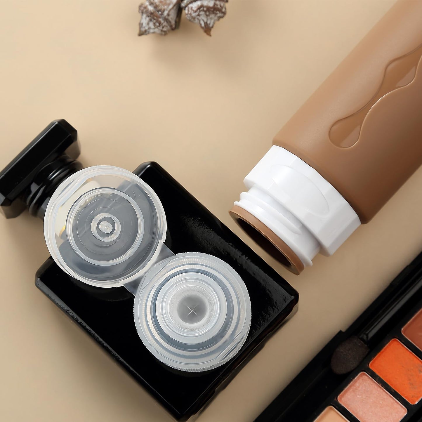 Gemice Travel Bottles for Toiletries, Tsa Approved Travel 3oz Size Containers with Clear Bag, BPA Free Leak Proof Travel Tubs Refillable Liquid Travel Accessories for Cometic Shampoo Lotion (4 Pack)