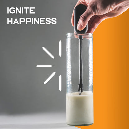 Power Practical Candle Lighter Sparkr USB Rechargeable Electric Lighter w/Plasma Technology & Extra Long Wand, Flameless Lighters for Candles, Camping, Cooking, Black