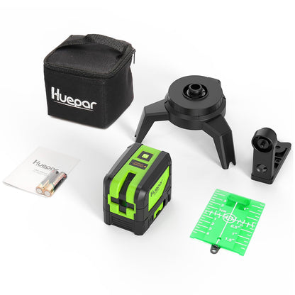 3 - Plumb Dot Laser Leveler Tool (No Laser Line), Huepar 3 Spots Laser Self-Leveling Green Plumb Bob for Soldering and Points Reference Positioning, 197Ft Working Range, Battery Included - 9300G