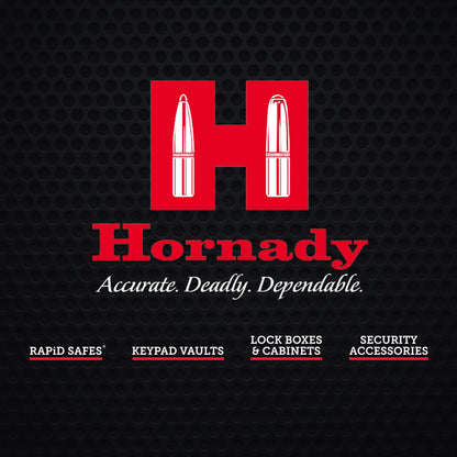 Hornady Rapid Safe Night Guard – Nightstand Gun Safe with RFID Reader, Clock, USB Ports – RFID Safe for Fast, Multiple Method Entry – Includes Rapid Safe, 3 Methods of Entry and Security Cable