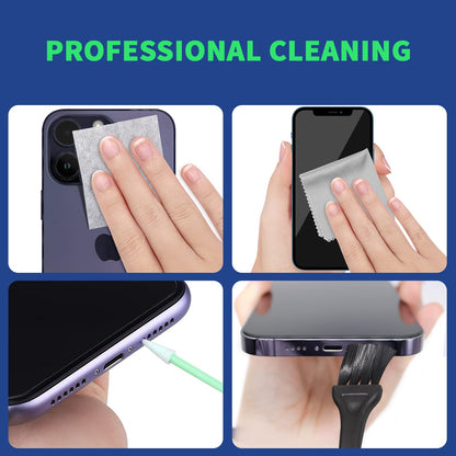 Phone Cleaning Kit, Phone Screen Cleaner, Cleaning Kit for iPhone Cell Phone Airpod, Cleaner Kit for iPhone Speaker Charging Port Cleaning Tool, Electronics Cleaning kit for Laptop USB C Lightning