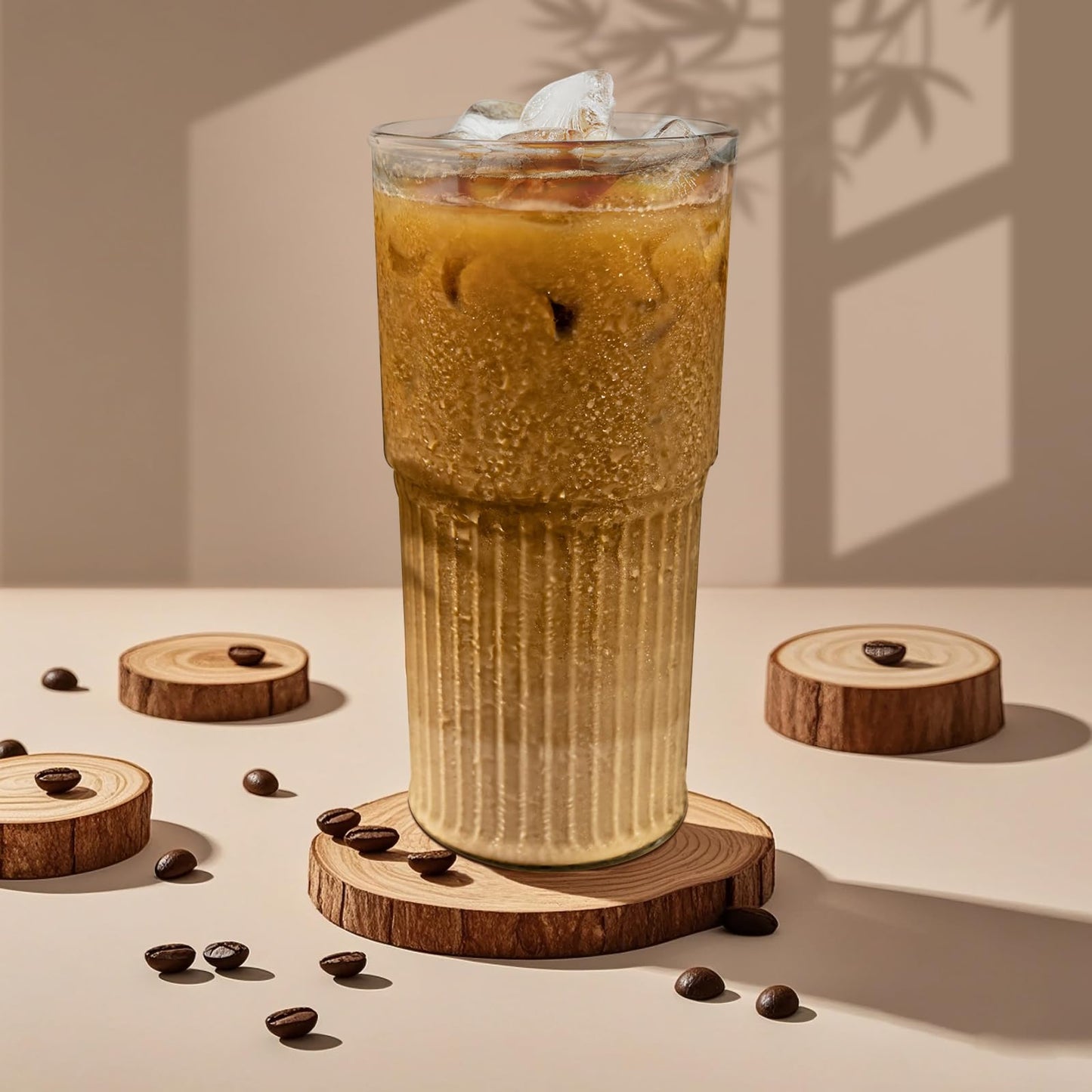 Luiaiog Glass Cups with Lids and Glass Straws, High Borosilicate 20OZ Tumblers (2Pcs) for Coffee, Tea, Juice, Smoothies, Hot/Cold Drinks at Home, Office