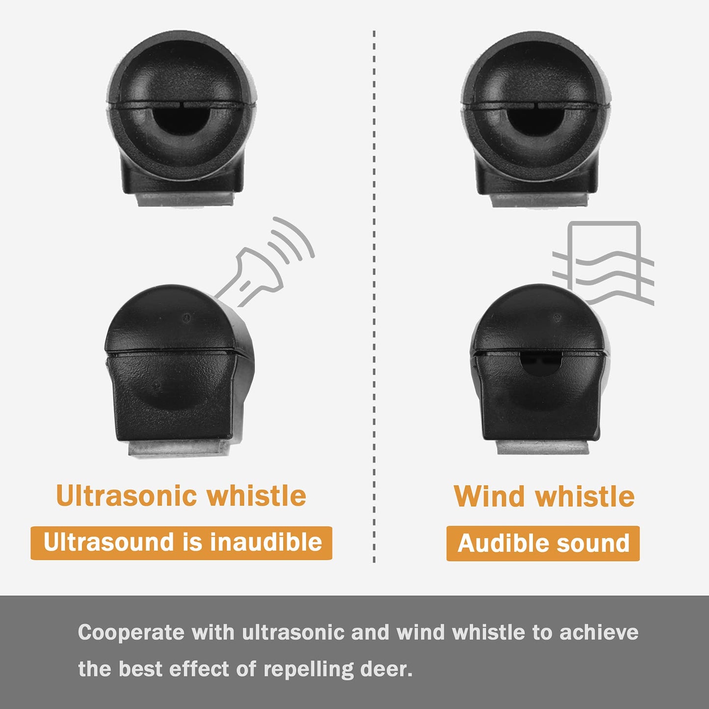 SINGARO 2 Pack Deer Whistle Warning for Car Horn Unit With Rubber Pads, Exterior Accessories for Vehicles, Suitable for Cars, Trucks, Motorcycles