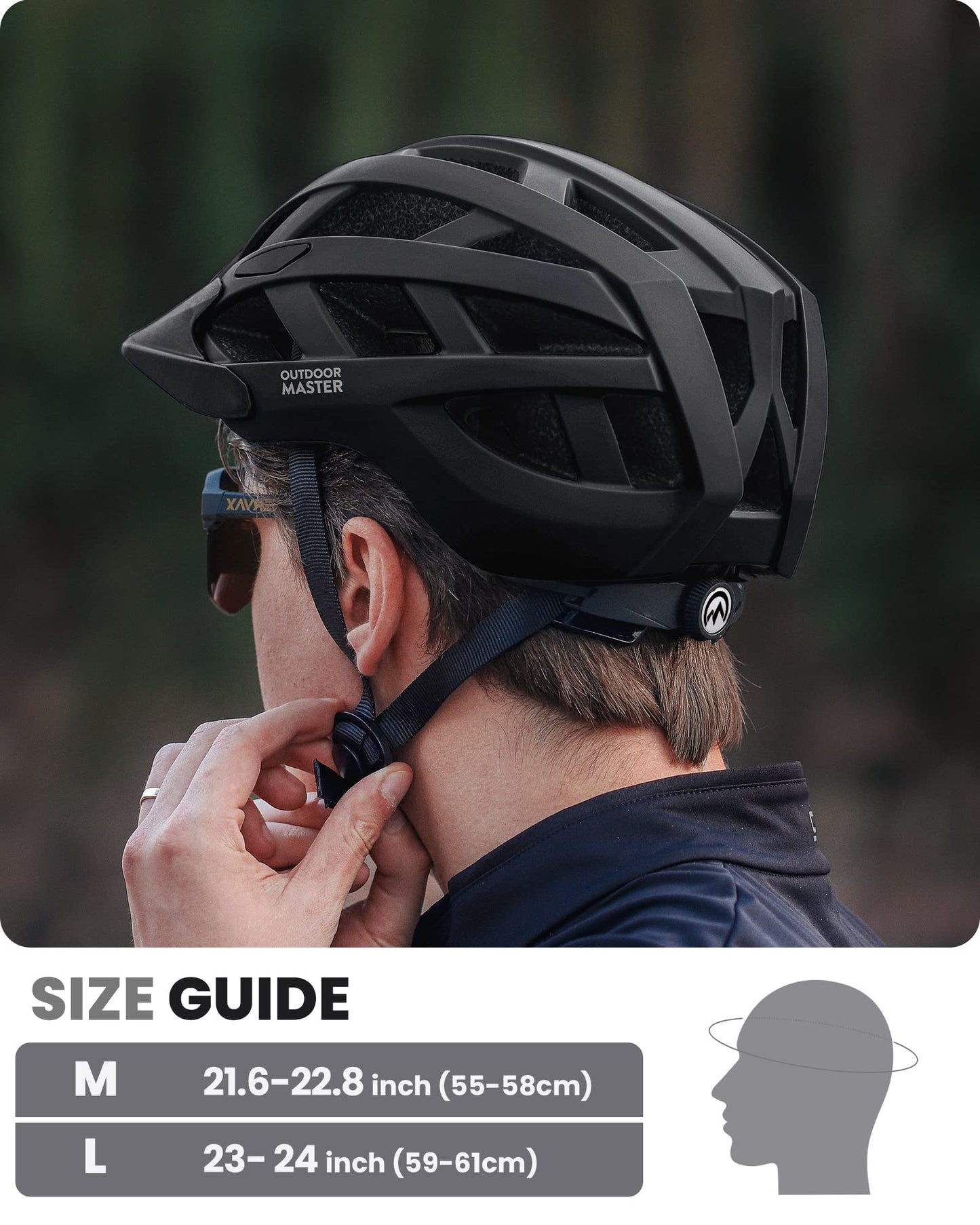 OutdoorMaster MIPS Adult Recreational Cycling Helmet - Carbon Black,M