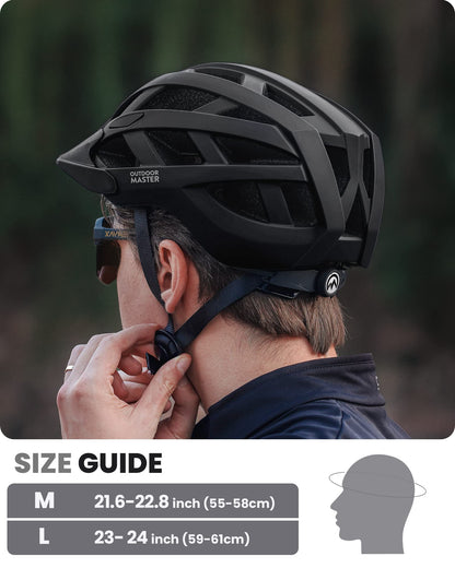 OutdoorMaster MIPS Adult Recreational Cycling Helmet - Carbon Black,M