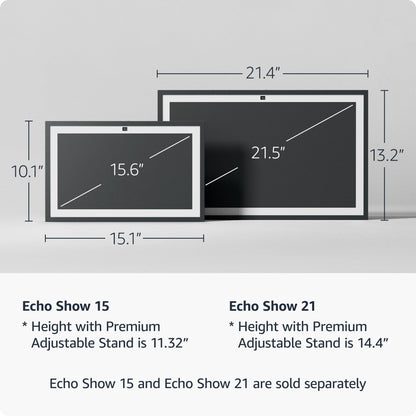 Amazon Echo Show 15 (newest model), Full HD 15.6" kitchen hub for home organization, with built-in Fire TV and Alexa