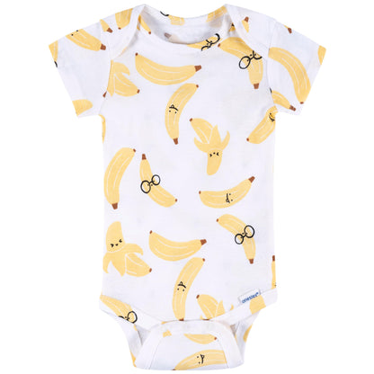 Onesies Brand unisex-baby 8-pack Short Sleeve Mix & Match Bodysuits, Peeling Good, Newborn