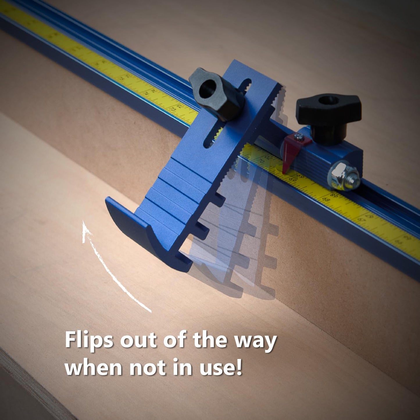 POWERTEC Miter Saw Fence for Miter Saw, Drill Press & Radial Arm Saw, Includes T Track Stop Kit, Tape Measures and T Track Fence Cap, T Track Accessories for Woodworking (71742)