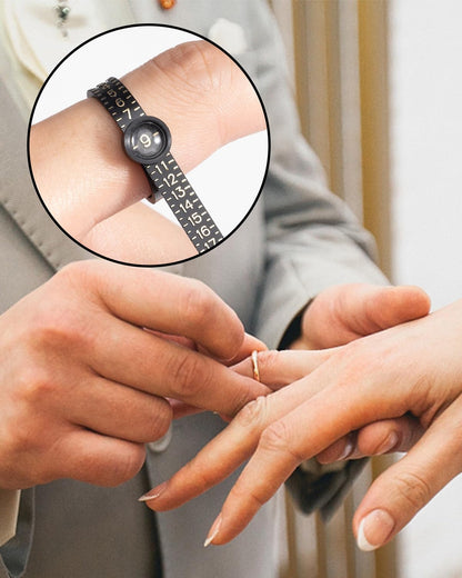 Meowoo Ring Sizer Measuring Tool with Magnifier, for Ring Measurer and Ring Sizer Clear and Intuitive Reading. Plastic Ring Sizer with Lens, 1-17