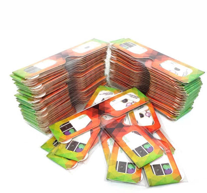 GloFX Paper Cardboard Diffraction Glasses – Geometric Rainbow (10 Pack)