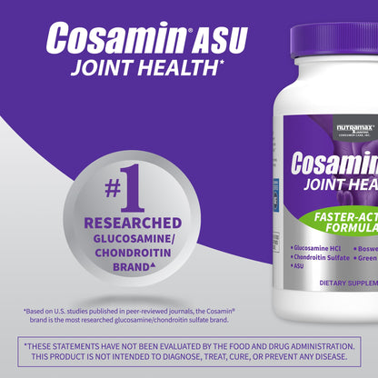 Nutramax Laboratories Cosamin® ASU Joint Health Supplement with Glucosamine, Chondroitin & ASU for Men’s & Women's Joint Health, 230 Capsules