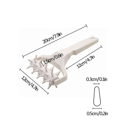 Meta-U Time-Saver Pizza Dough Roller Docker - Dough Blistering Killer - Buy One Get Three (Pizza Cutter and Pastry Scraper) - Gift Package