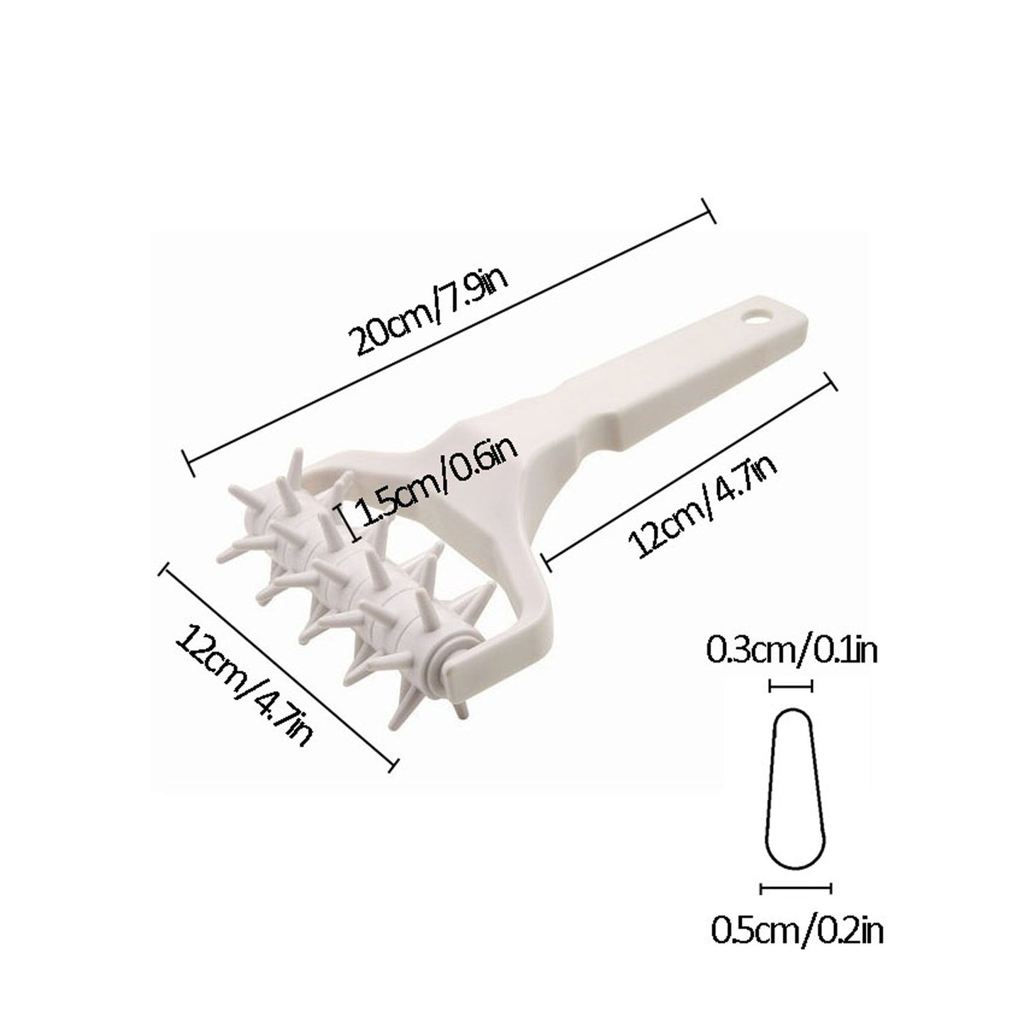 Meta-U Time-Saver Pizza Dough Roller Docker - Dough Blistering Killer - Buy One Get Three (Pizza Cutter and Pastry Scraper) - Gift Package
