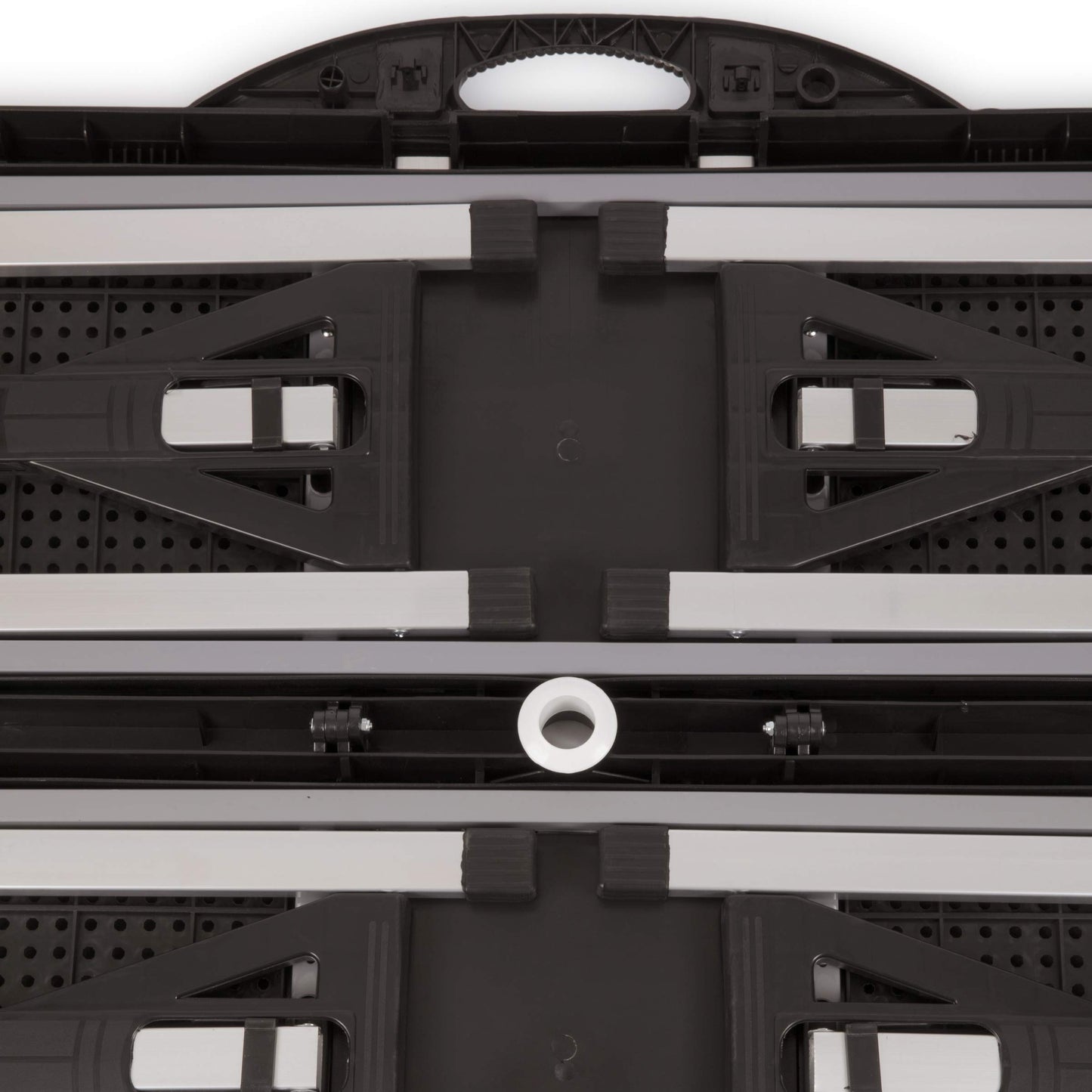 PICNIC TIME Picnic Table Portable Folding Table with Umbrella Hole and Bench Seats for Four for Tailgating, Picnics, and Beach, Collapsible to Suit-Case Style for Easy Transport, Lightweight, (Black)