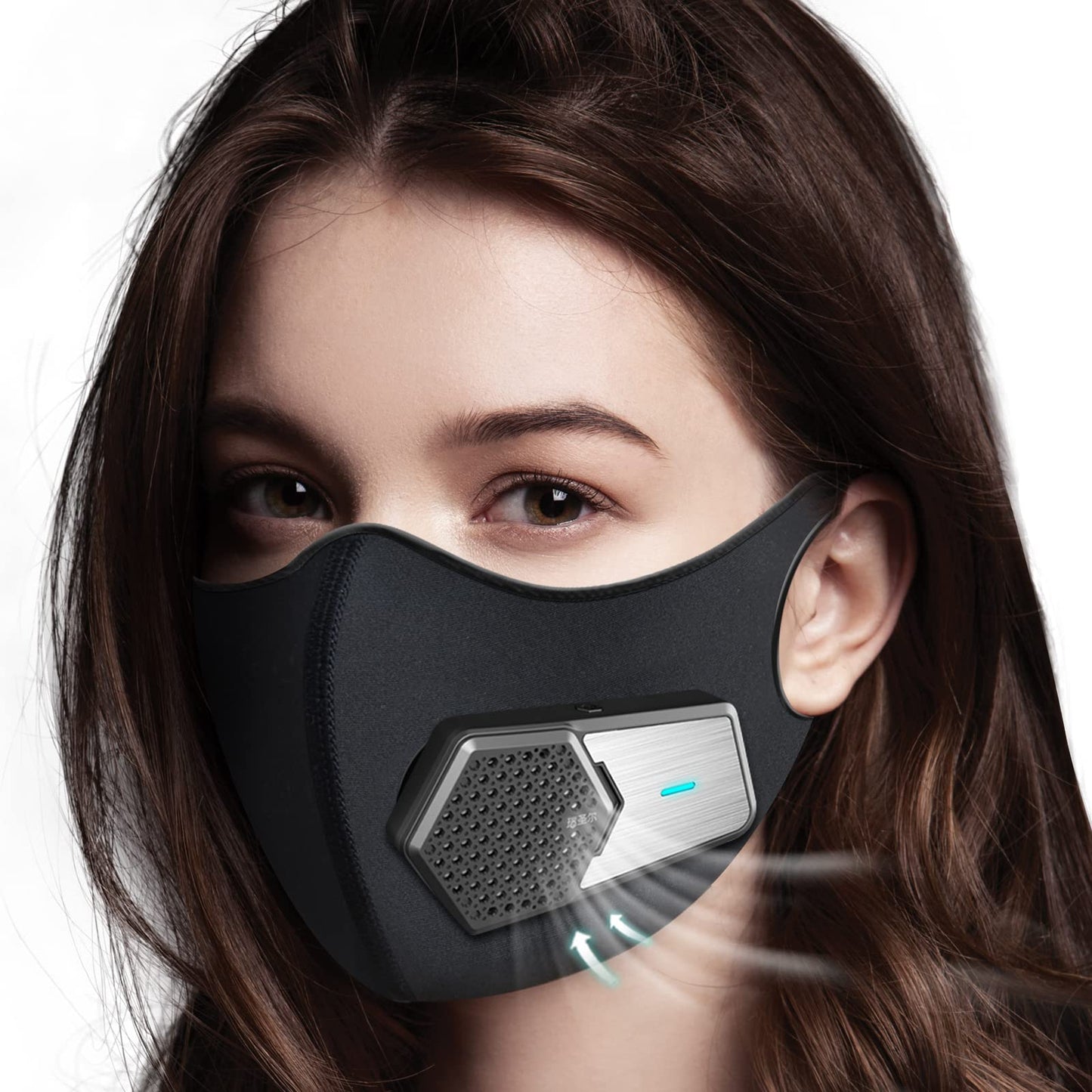 Personal Wearable Air Purifiers，Travel-Size Air Purifiers,Head-mounted Portable Mini Air Purifier,Used for Tourism, Running, Cycling, Mountaineering, Outdoor Sports (Full set,Black)