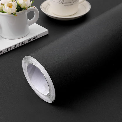 practicalWs Peel and Stick Wallpaper 15.7" x 118" Black Contact Paper for Cabinets and Drawers Removable Wall Paper Self Adhesive Vinyl Film Roll Easy to Apply Bathroom Home Decor Counter Top Covers