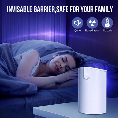 2 Flying Insect Traps & 8 Cartridges - Plug in Fruit Fly Trap for Indoor - Bug Catcher for Gnats, House & Fruit Flies - Mess-Free with Blue & UV Light (2 x Devices & 8 x Refills)