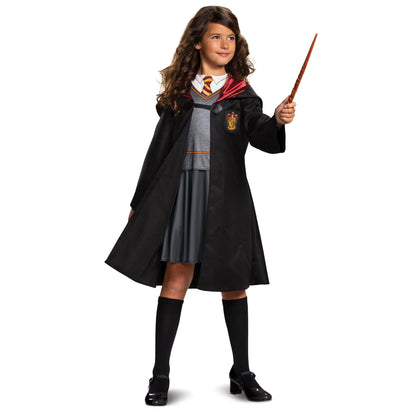 Harry Potter Hermione Granger Classic Girls Costume, Black & Red, Kids Size Large (10-12)