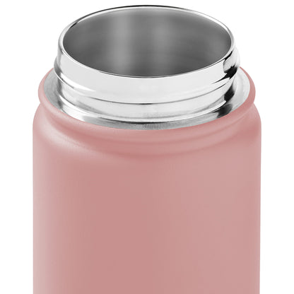 Retrospec Alder Insulated Water Bottle with Straw Lid & Handle Cap - Stainless Steel Wide Mouth Double-Wall Vacuum Insulated Thermos - BPA Free Leakproof Canteen - Melon, 22oz