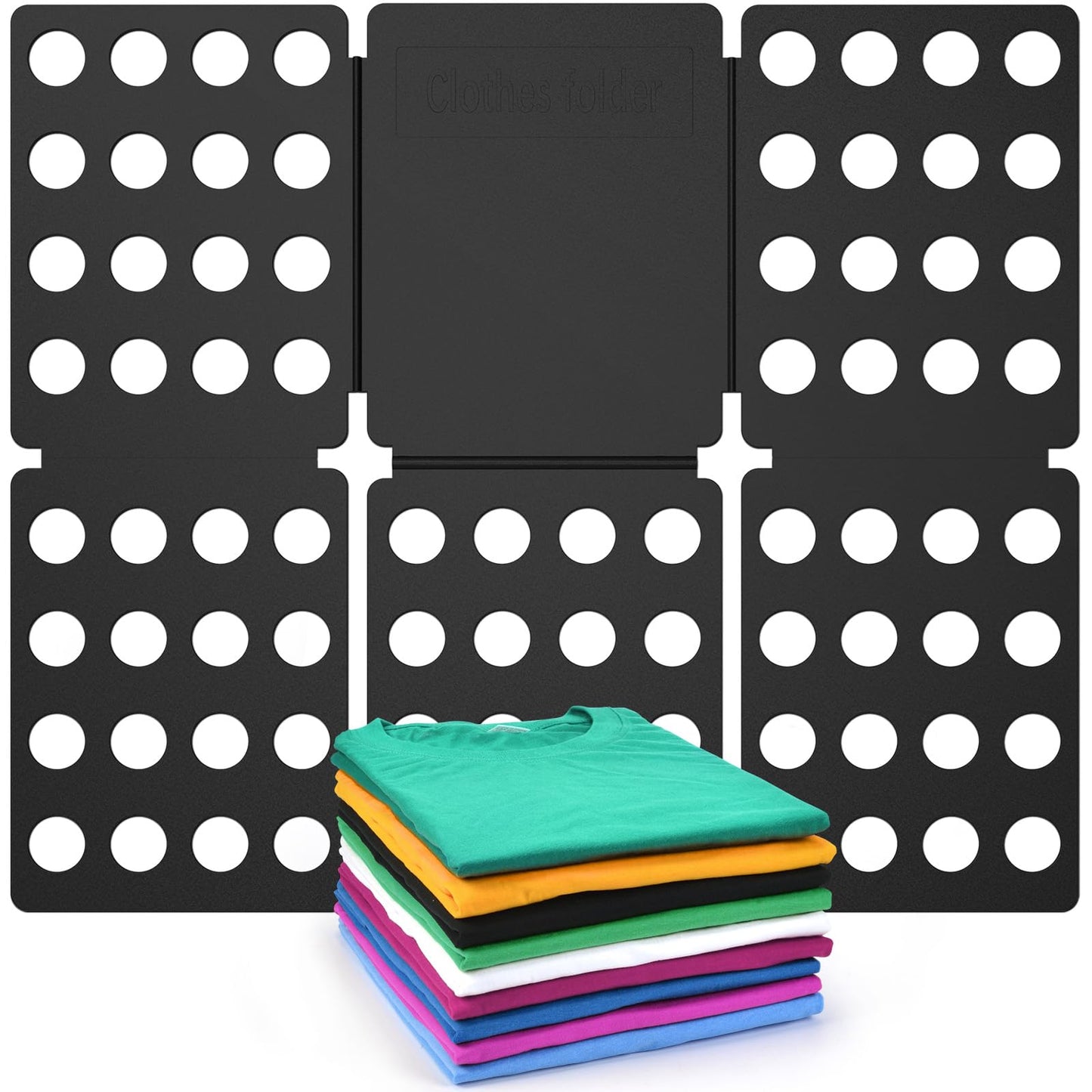 Geniusidea Shirt Folder Board - Clothes Folding Board, Easy to Fold Shirts, Laundry Liners, Black