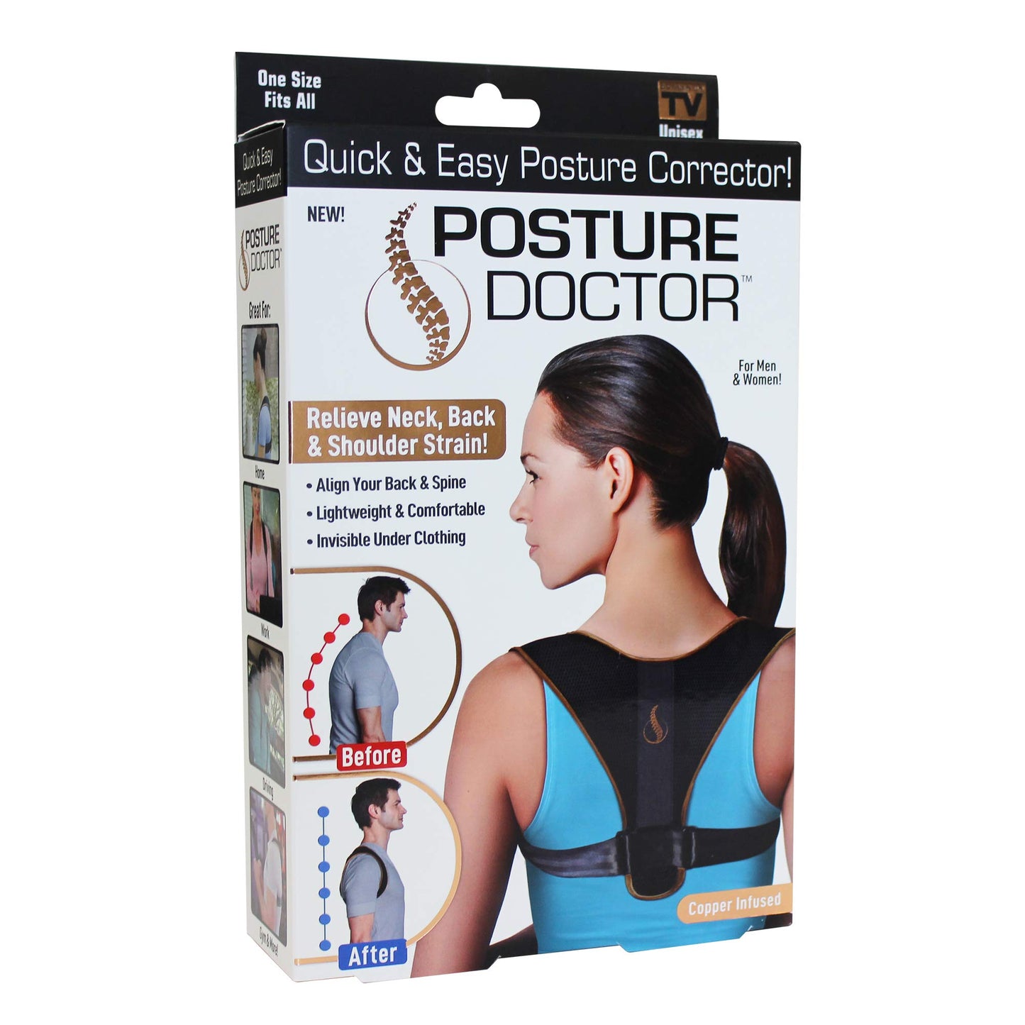 Ontel Posture Doctor Quick & Easy Posture Corrector, Adult, Pack of 1