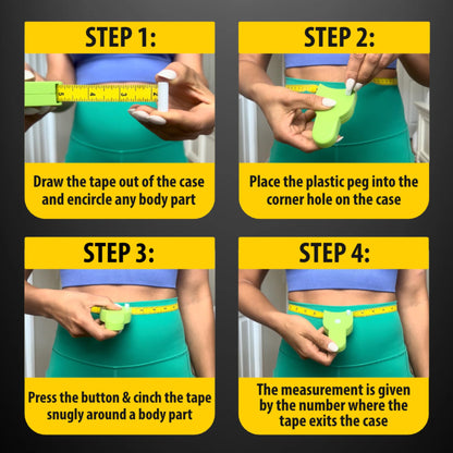 Perfect Body Tape Measure - 80 Inch Automatic Telescopic Tape Measure - Retractable Measuring Tape for Body: Waist, Hip, Bust, Arms, and More (Green - 80 inch)