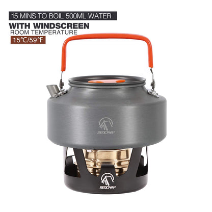 REDCAMP Mini Alcohol Stove for Backpacking, Lightweight Brass Spirit Burner with Aluminium Stand for Camping Hiking, Black