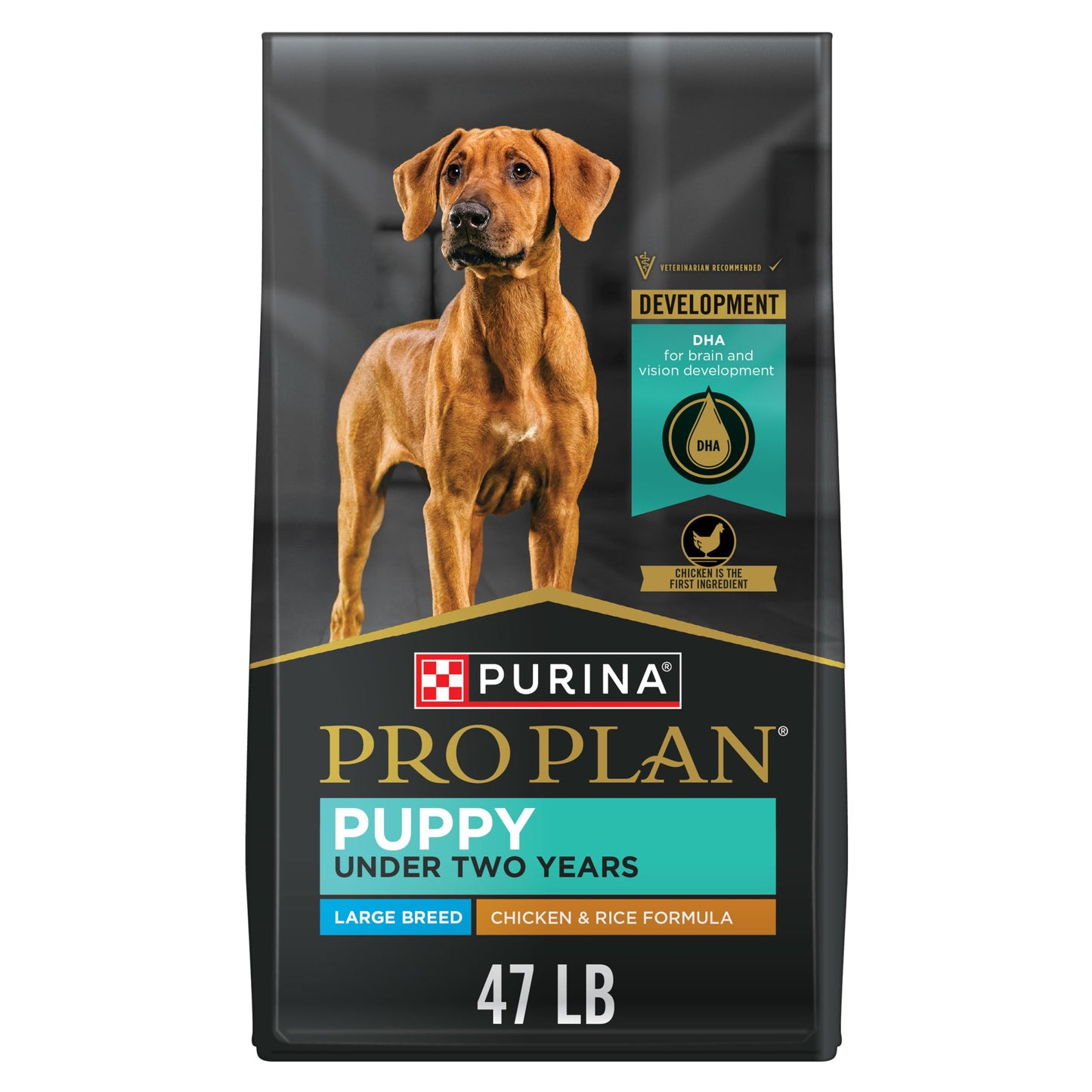 Purina Pro Plan Large Breed Dry Puppy Food, Chicken and Rice Formula - 47 lb. Bag