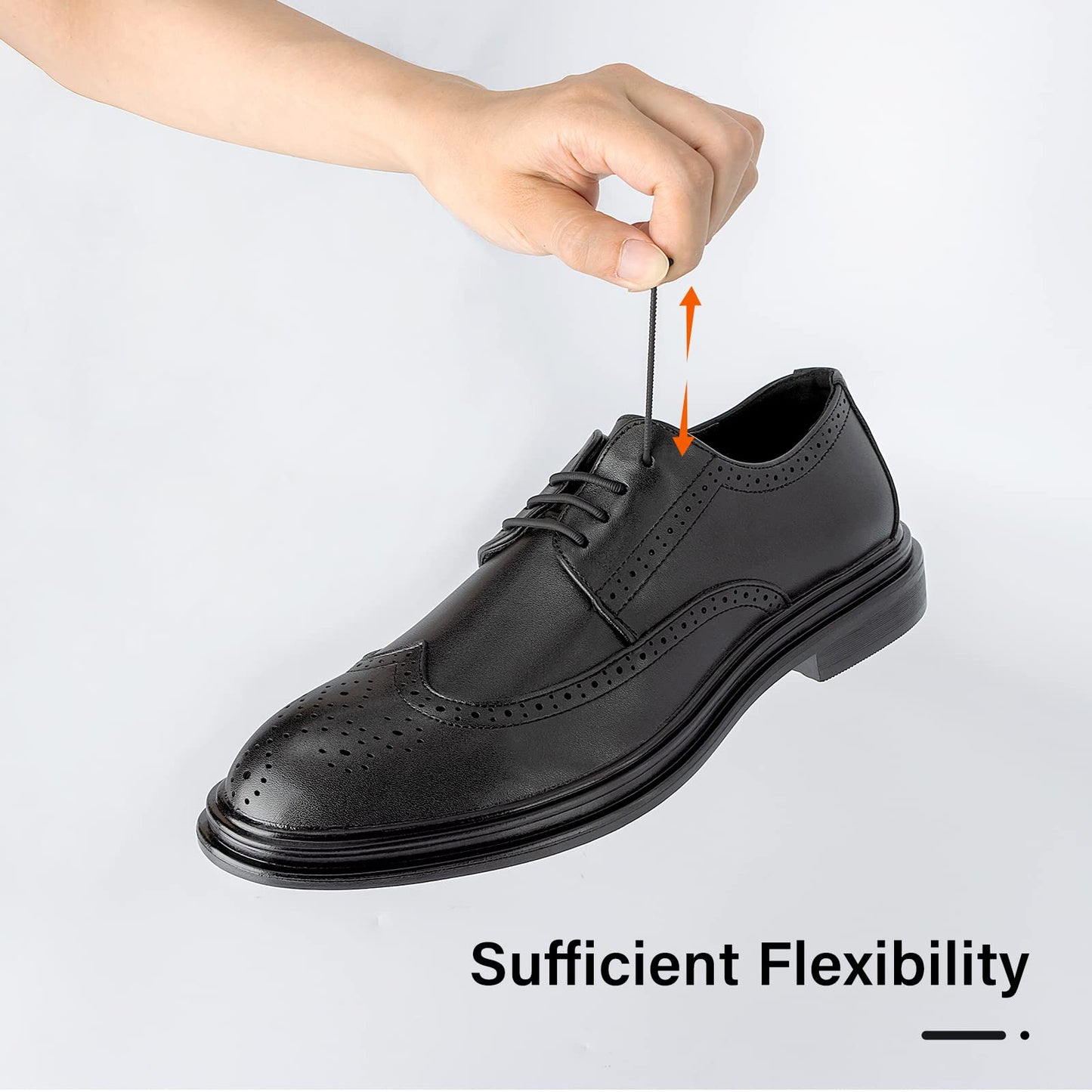 INMAKER No Tie Dress Shoe Laces for Men, Waxed Thin Oxford Round Shoelaces