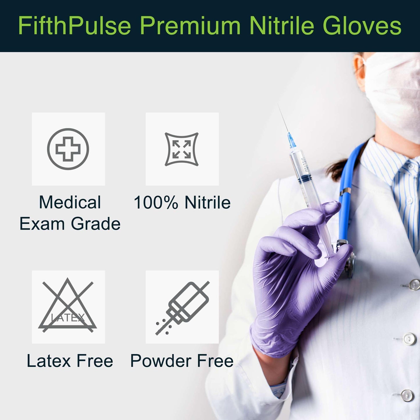 Lilac Nitrile Disposable Gloves - 50 Count - 3 Mil Nitrile Gloves Small - Powder and Latex Free Rubber Gloves - Surgical Medical Exam Gloves - Food Safe Cooking Gloves