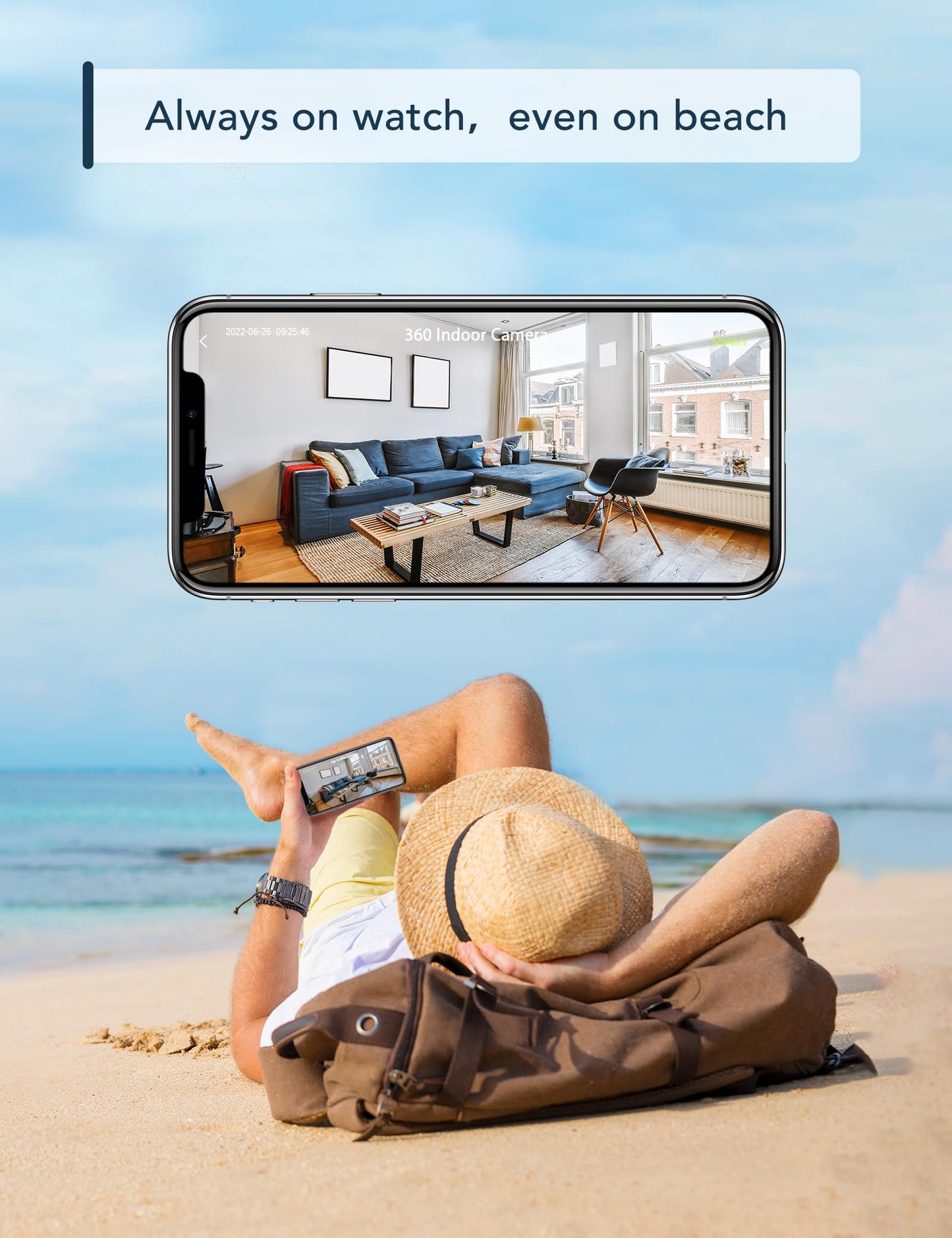 GNCC Indoor Security Camera Dog Camera 1080P Motion Detection, Cameras for Home Security with 2-Way Audio Siren, Night Vision, Cloud & SD Card Storage, Works w/Alexa & Google Home, 2.4G WiFi(only), C2