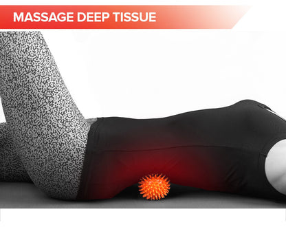 OCTOROX Spiky Massage Balls for Feet, Back, Hands, Muscles - Firm, Medium and Soft Spiked Massager Rollers for Plantar Fasciitis, Exercise, Neuro-Balance, Physical Therapy, 3-inch