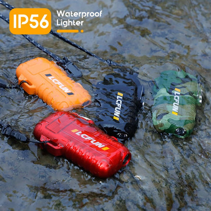 LcFun USB Rechargeable Electric Arc Lighter Windproof Plasma Lighters with LED Battery Display, Waterproof Electronic Flashlight Lighters with Lanyard for Camping, Survival Tactical Gear