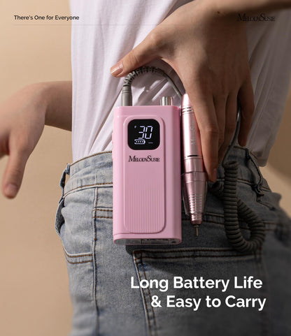 MelodySusie Professional Rechargeable Nail Drill 30000 RPM, Electric Nail File for Shaping, Removing & Polishing Gel Nails, Lightweight & Easy to Use, Ideal for Home & Salon Manicure Pedicure, SC300F