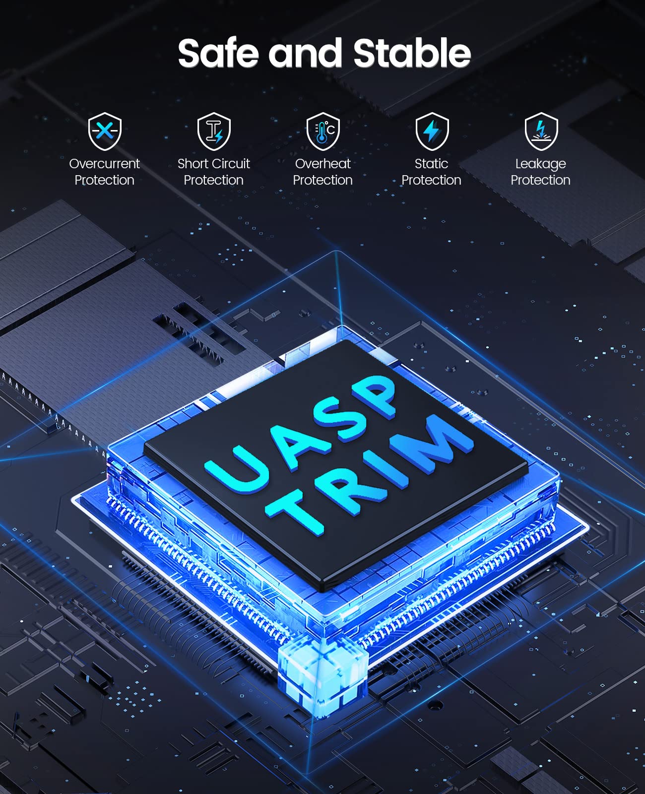 ORICO External Hard Drive Docking Station for 2.5/3.5 Inch HDD SSD USB 3.0 to SATA Hard Drive Dock Up to 22TB Support UASP 12V Power Adapter Supply-DD18