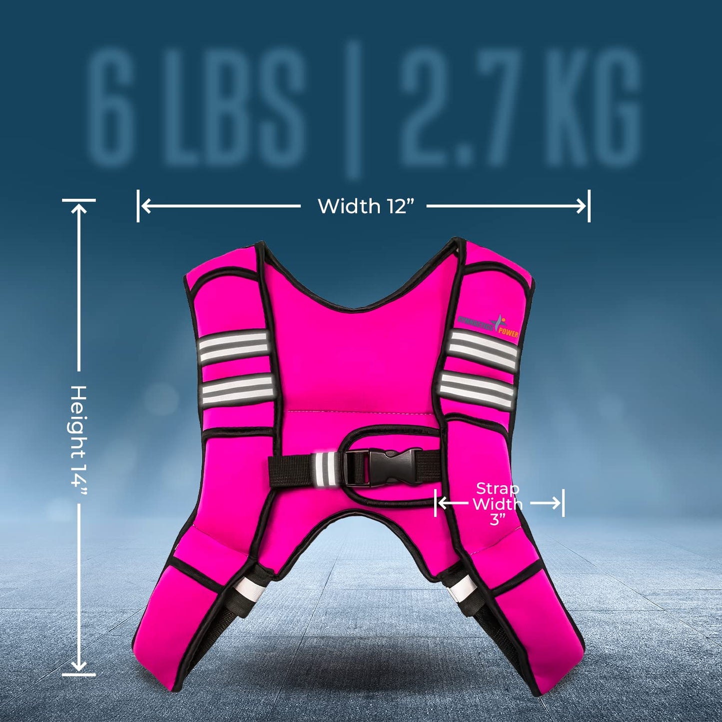 Gymnastics Power - Weighted Vest 6LB, 8LB, 10LB, 15LB, 25lb, 35lb, 45lb, 60lb Removable Iron Weights for Men and Women Workout for Calisthenics and Fitness Sport Training (Pink, 6 LB)