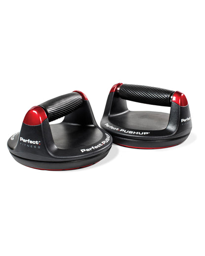 Perfect Pushup Elite - Rotating Handle Design with Steel Ball Bearings for Smooth, Effortless Handle Rotation - Ergonomic Grips, 8" Base & Textured, Non-Slip Bottom Treads - Supports up to 400lbs