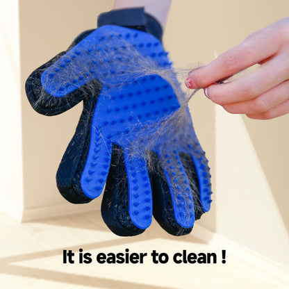 NVNAN Cat & Dog Grooming Gloves for Shedding - Efficient Deshedding Pet Grooming Gloves 2-in-1 Deshedding Brush & Massage Mitt-Safe for Dogs & Cats (1 Pair Blue)