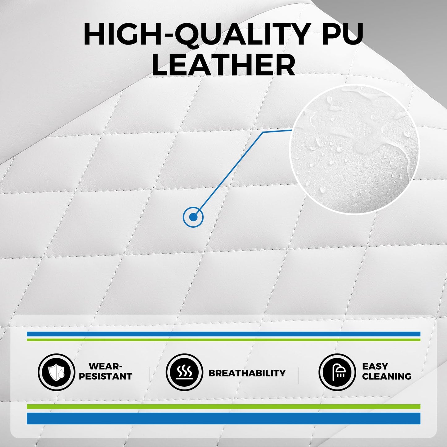 GTRACING Gaming Chair,Office Chair with Pocket Spring Lumbar Support, Ergonomic Comfortable Wide Office Desk Computer Chair with Outward Fixed Soft Armrests and Footrest,(PU Leather, White)