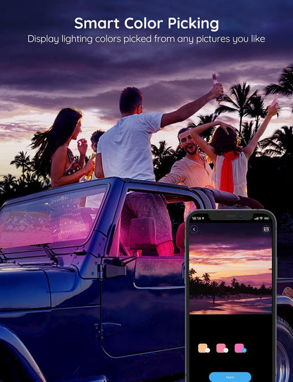 Govee Car LED Lights, Smart Car Interior Lights with App Control, RGB Lights with DIY Mode and Music Mode, 2 Lines Design LED Lights for Cars with Car Charger, 12V