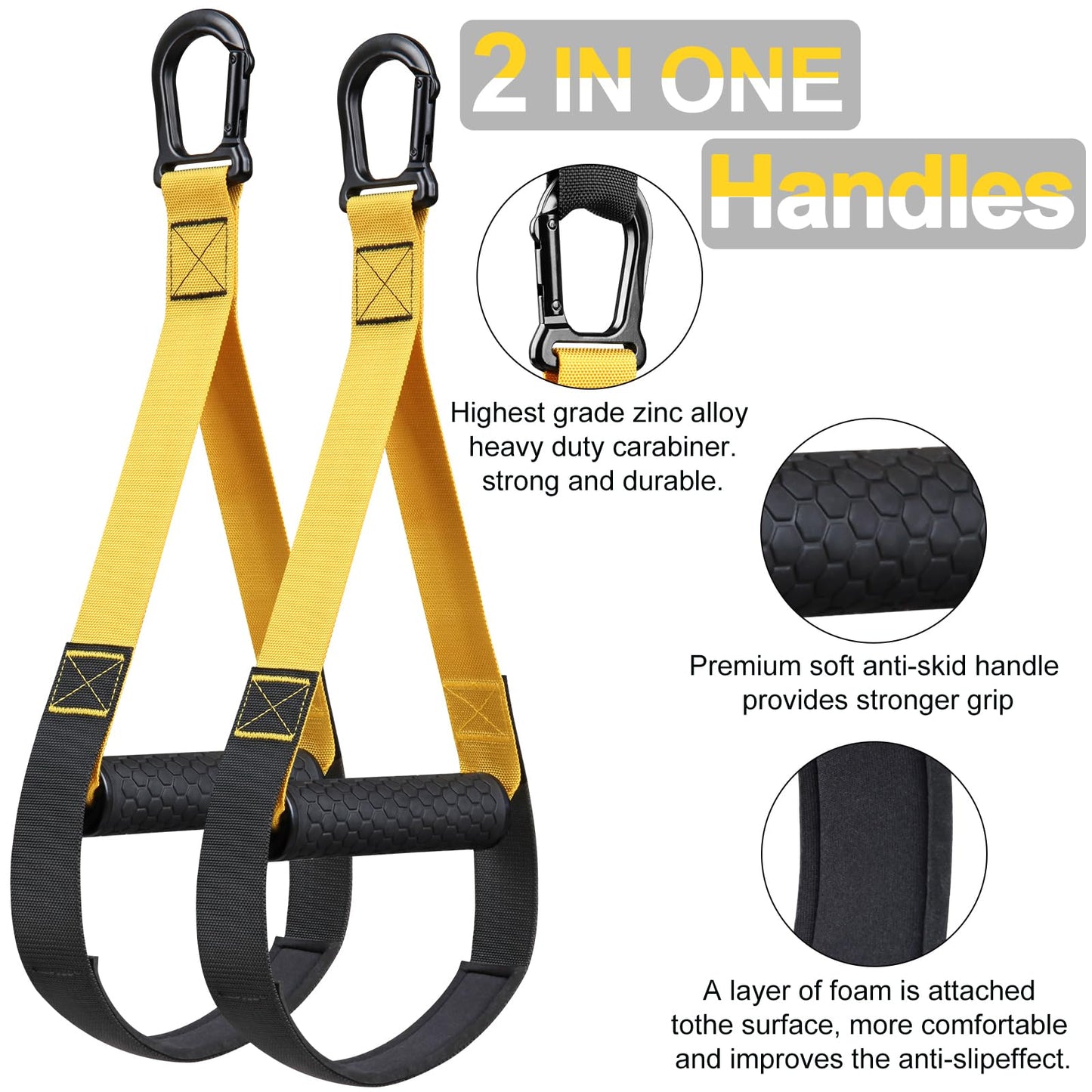 noxozoqm Home Resistance Training Kit for Home Gym - Resistance Bands Set with Handles, Door Anchor, Wall Mount, Guide for Full-Body Work.