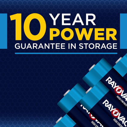 Rayovac High Energy D Batteries (12 Pack), Alkaline D Cell Batteries