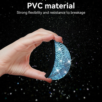 SINGARO Bling Cup Holder Coasters for Car, 2PCS Universal Non-Slip Cup Holder, Embedded Decorative Coasters, Shiny Crystal Car Interior Accessories Gifts for Women (Sky Blue)