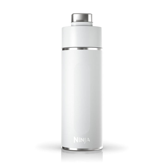 Ninja Thirsti 18oz Travel Water Bottle, For Carbonated Sparkling Drinks, Colder and Fizzier Longer, Leak Proof, 24 Hrs Cold, Dishwasher Safe, Stainless Steel Insulated Tumbler, Cloud White, DW1801WH