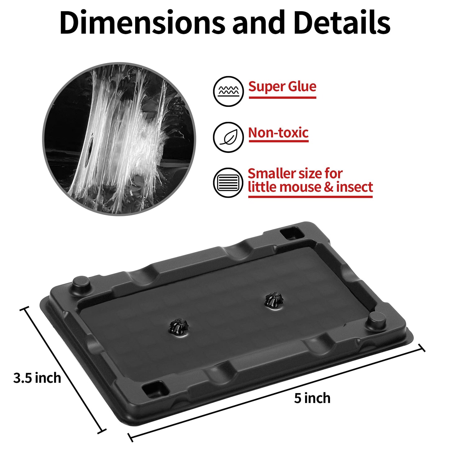 LULUCATCH Mouse & Insect Traps 12 Pack, Heavier Sticky Traps with Non-Toxic Glue for Small Mice & Insects. Sticky Mouse Traps Indoor, Easy to Set, Pet Safe Pest Control