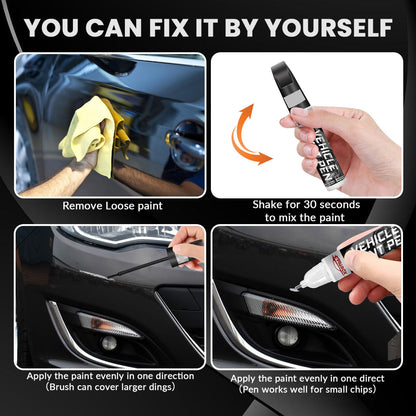 Matte Black Touch Up Paint for Cars, Universal and Color Accurate Automotive Scratch Repair Pen, Lasting Auto Scratch Remover, Quick Drying, Weather Resistant, Easy to Use, Versatile Use