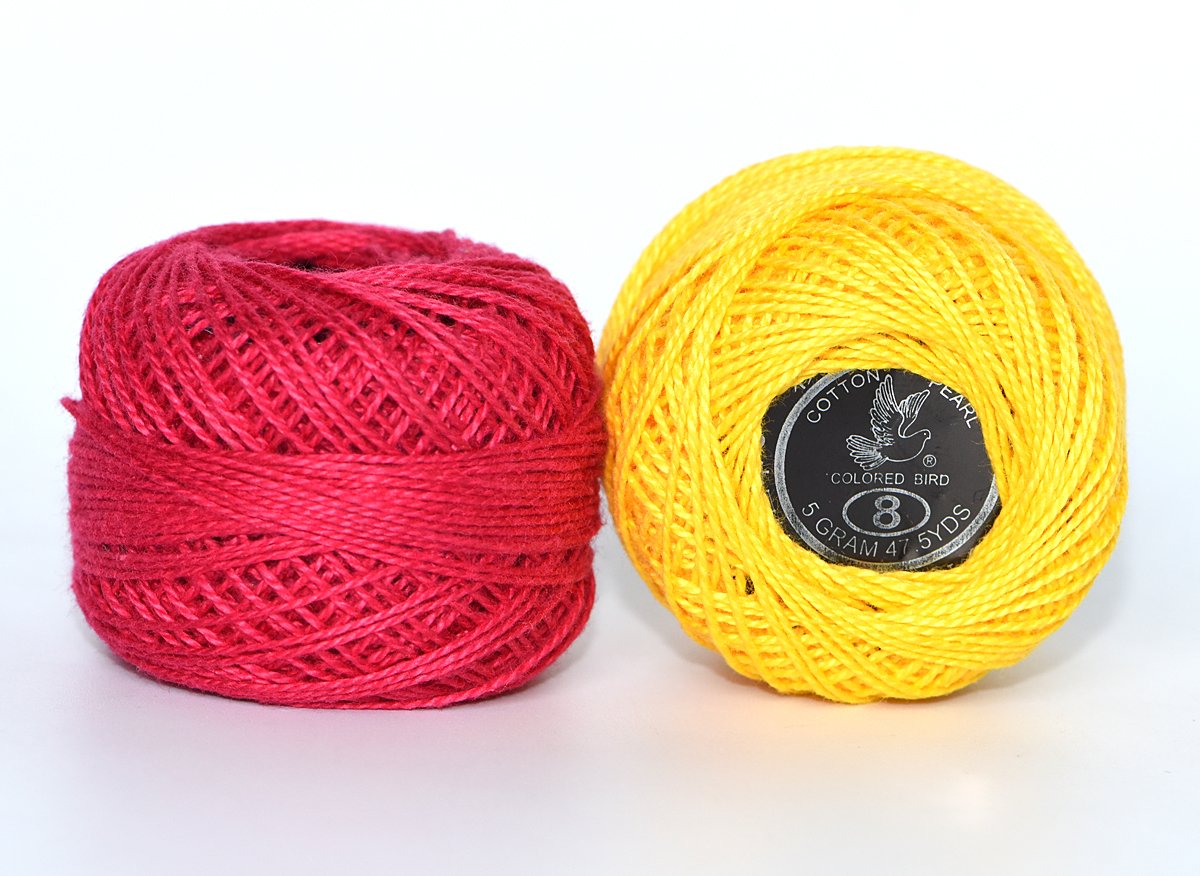 LE PAON 48 Crochet Thread Set Balls 100% Long-Staple Cotton Rainbow Colors of Size 8 Threadand Free 30 Golden Needles 48 Balls for Crochet Hardanger Cross Stitch Needlepoint Hand Embroidery